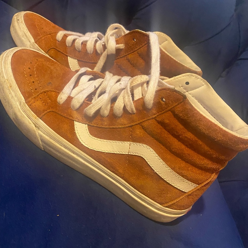 High top suede vans- Camel